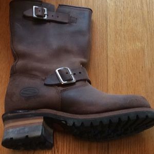 Leather Motorcycle style Boots